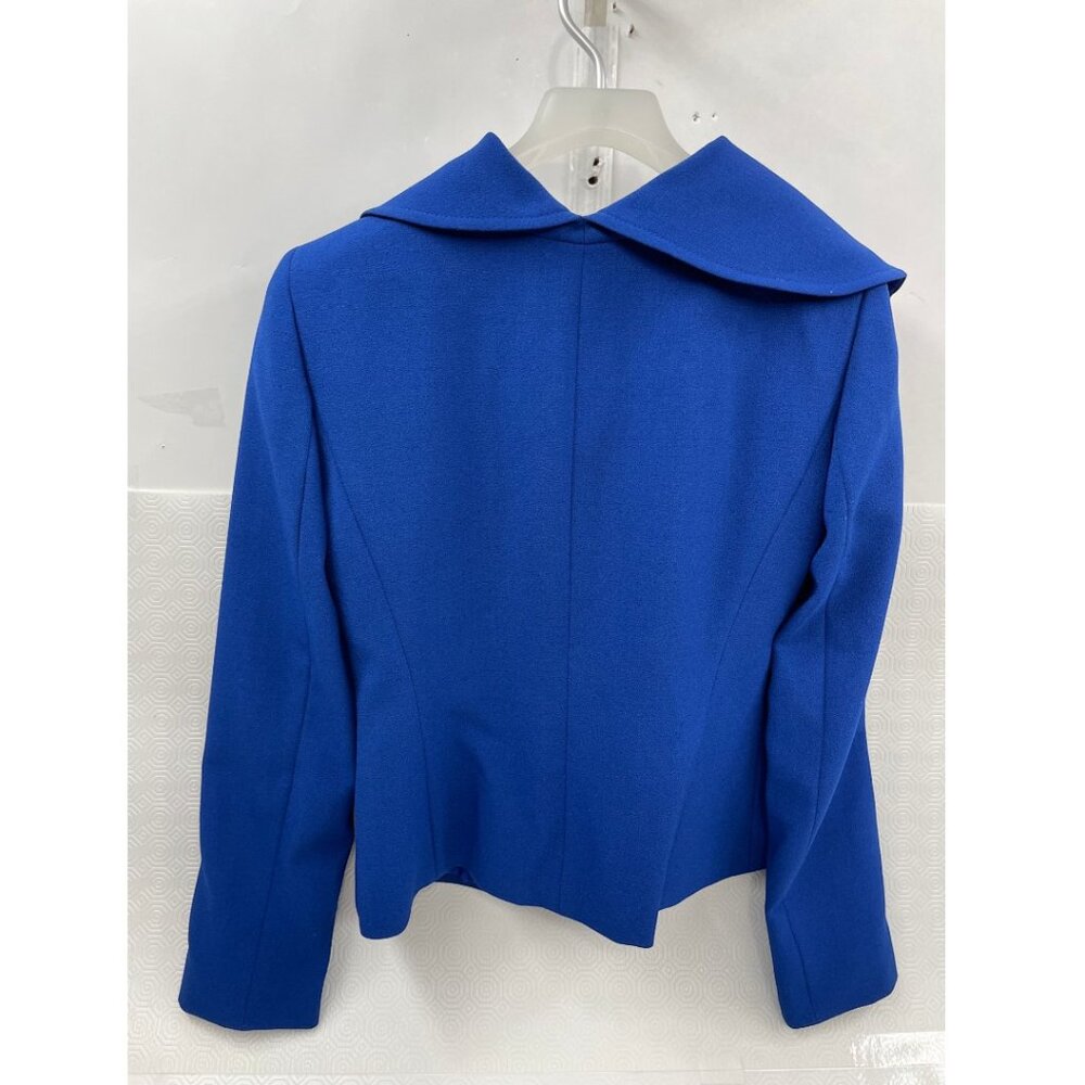Tahari Arthur S. Levine Blue Shawl Collar Blazer Office Jacket Women's Petite 2P - Picture 4 of 10